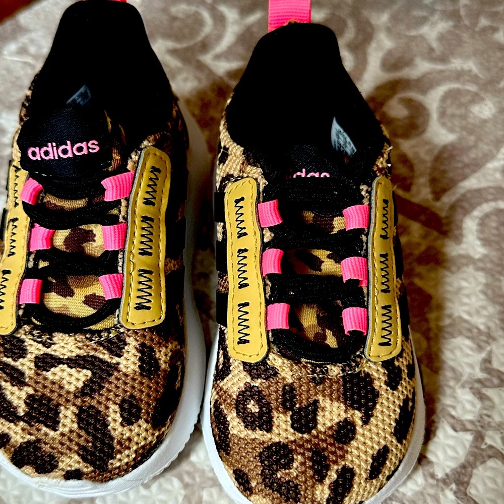 New without tags adidas toddler sneakers leopard print